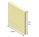 ASB14017B Parkray Vermiculite Brick, Rear, Right Hand  |  Aspect 14 Boiler (Eco) 